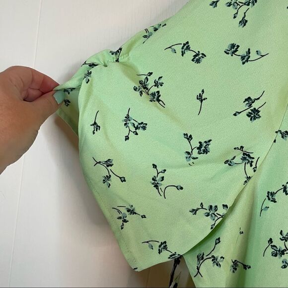 NWT - Leith Green Veranda Noral Floral Maxi Dress - Picture 2 of 9